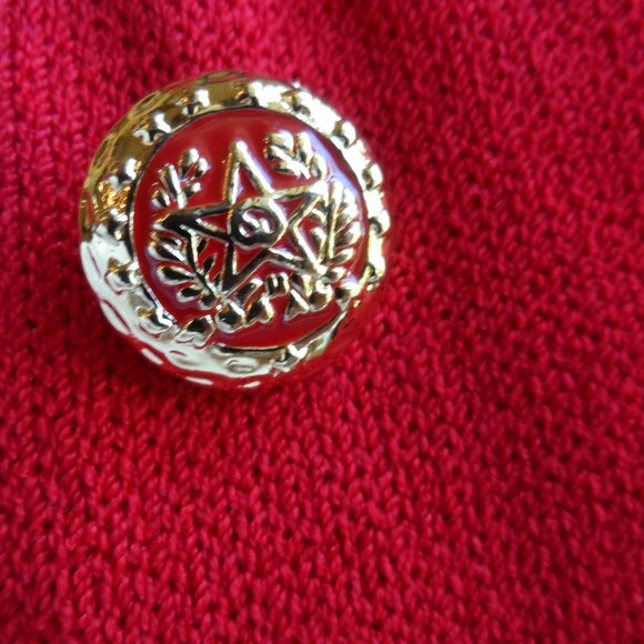 St. John Collection Red Knit Double Breasted Jacket & Skirt Suit SIze 8 - Picture 5 of 16